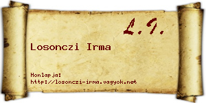 Losonczi Irma névjegykártya
